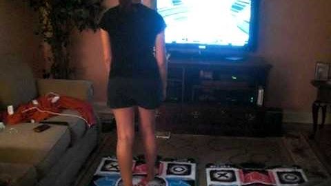 Me doing Dance Dance Revolution...and failing