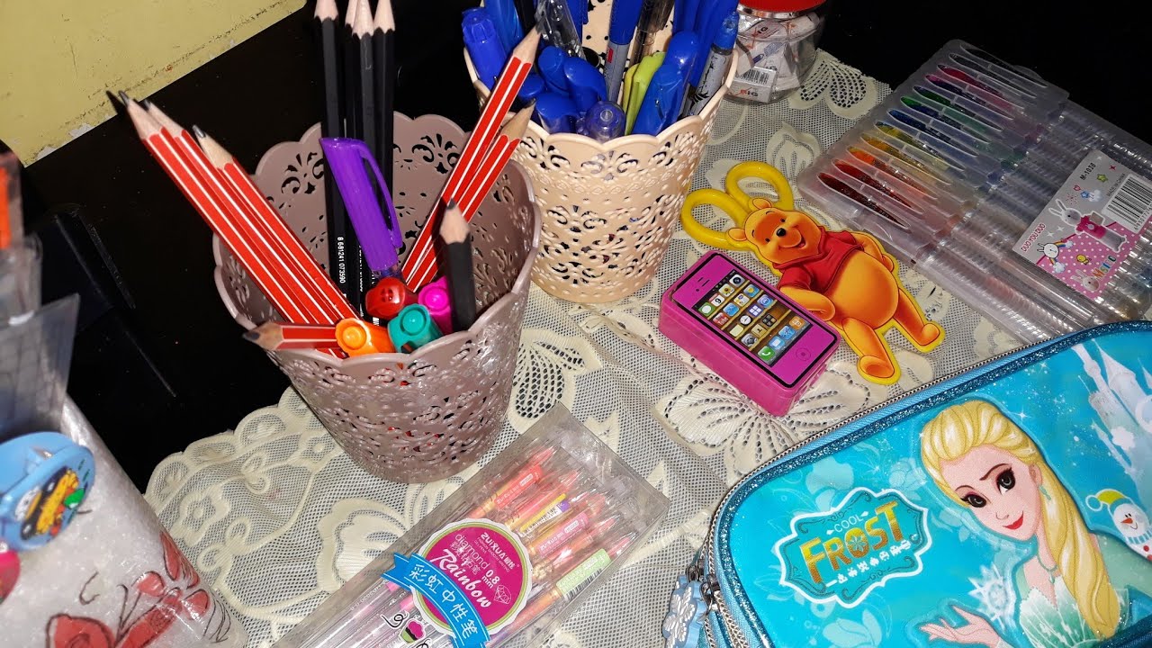 ماذا يوجد في المقلمه بتعت منة 👩‍🎓 ازاي بتنظمها 🖊🖊✏✏🖍