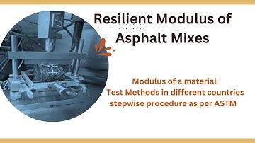 #highways, Resilient Modulus of Bituminous Mixes - Concept and Laboratory test method.