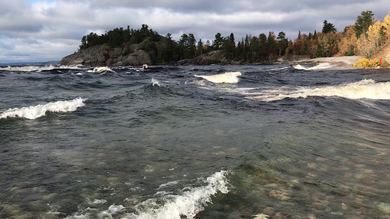 "Waves Roll Into Montreal River; Montreal River Harbor; September, 2019