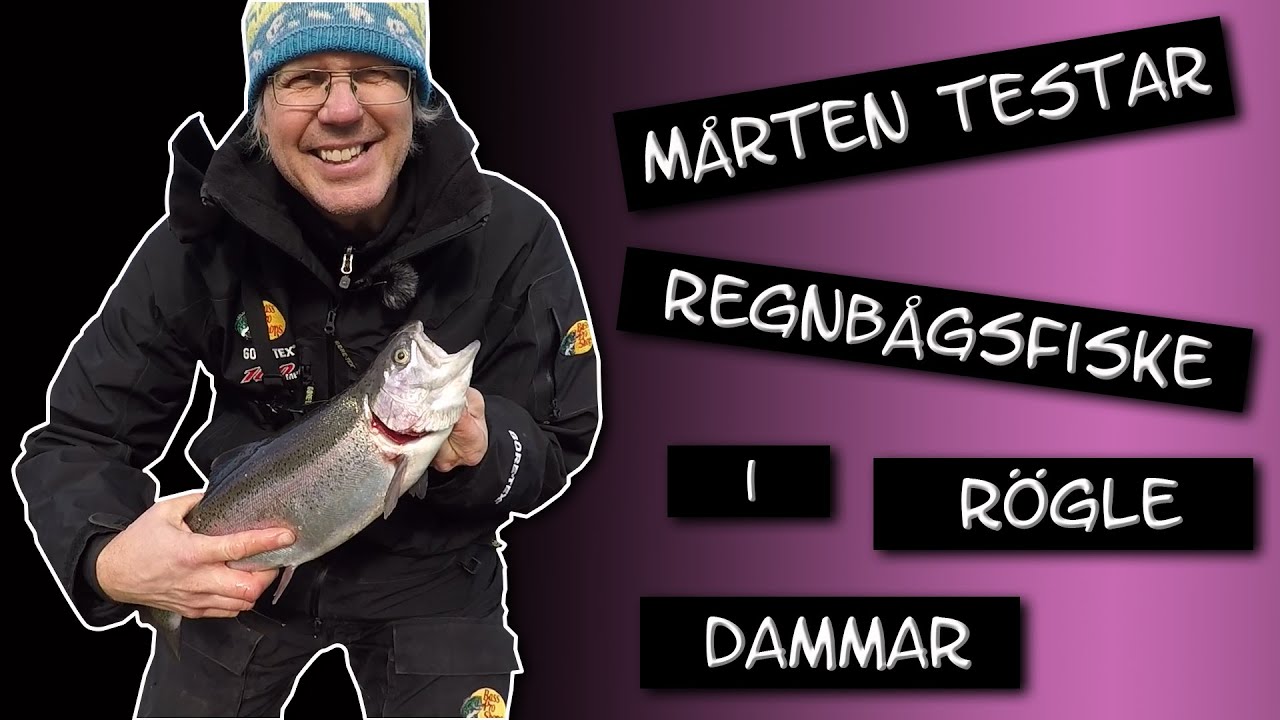 Mårten testar - regnbågsfiske i Rögle dammar - YouTube