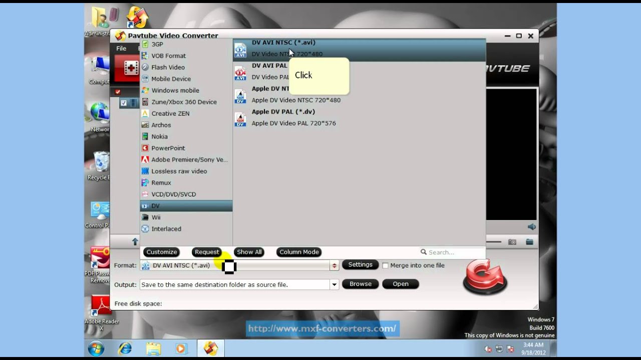 MXF to DV Converter - MXF Video Covnerter - How to convert MXF files to DV on Windows