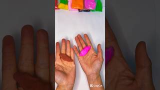 🔥 Clay Magic: Pink + Brown = Unexpected Color! #airdryclay #diy #clayart #funny #art