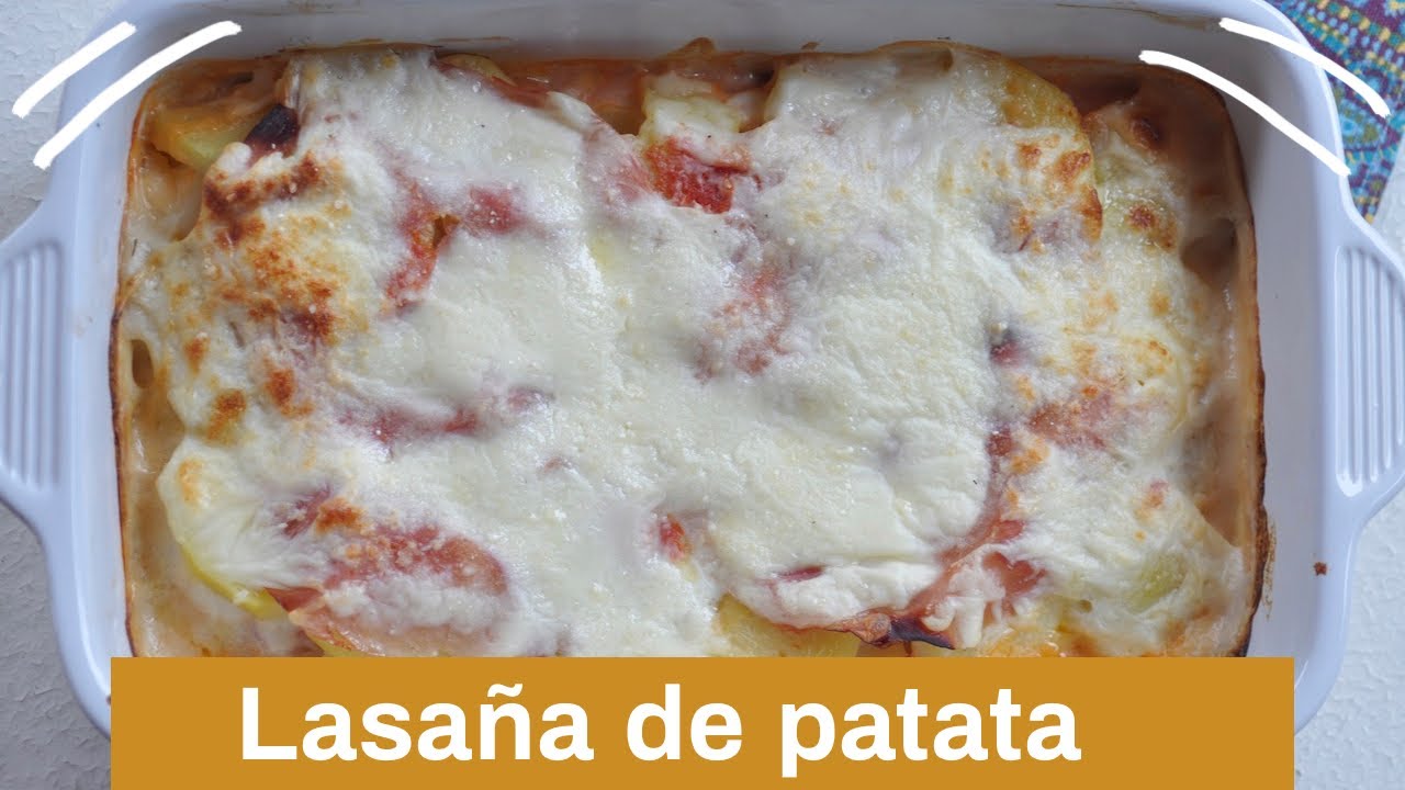 Lasaña de patata con jamón