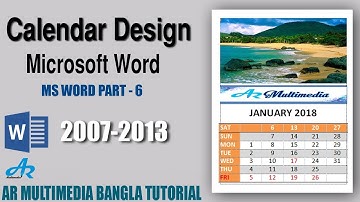 MS Word: How To Create a Professional Calendar in Word 2010|Word Simple Calendar Design 2018