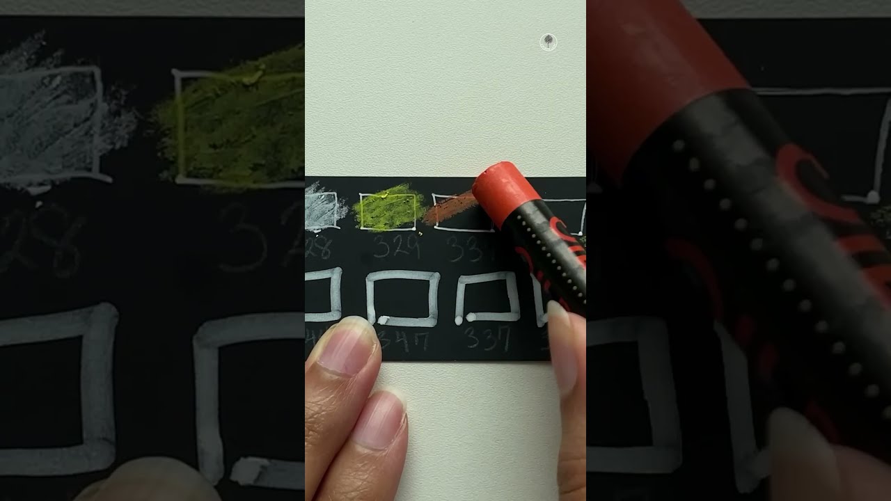 Metallic Oil Pastel Swatches Black Paper Edition 