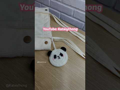 Crochet Panda Keychain For Beginners Shorts 