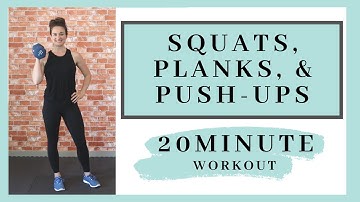 New! Squat, Plank, Push Up HIIT Workout | 20 Minutes