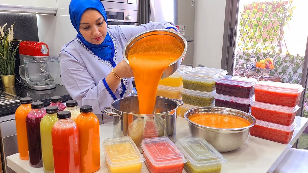 استعدي لشهر رمضان وحضريهم دابا بكمية كبيرة مركزات عصائر خطيرة اقتصادية الفواكه والخضر أكثر من 30 لتر