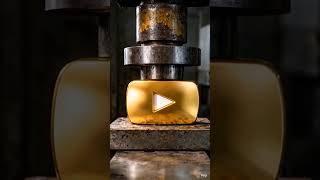 Can a Hydraulic Press Destroy a Diamond Play Button? #youtubeshorts
