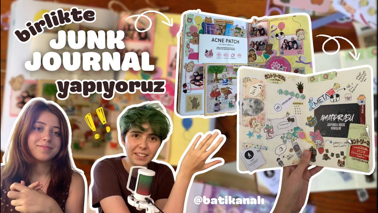 JUNK JOURNAL YAPIYORUZ | Ne varsa yapıştırdık! w/@batikanalı