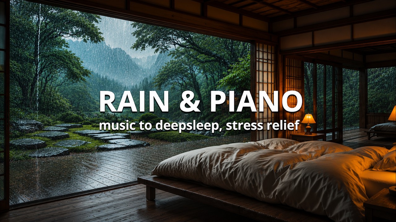 FALL INTO SLEEP INSTANTLY - Rain Sounds + Relaxing Piano Music for ...