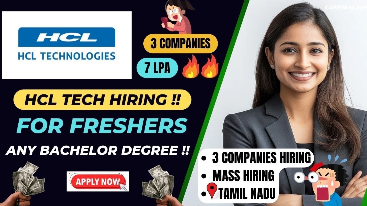 HCL TECH Hiring Freshers 🔥🔥 Software Engineer Role | #hcl #hiring # ...