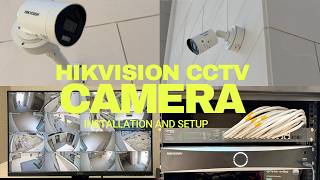 Hikvision IP Camera Installation FULL SETUP CAT6A | 8MP ColorVu Pro + 6MP Dome + 32CH NVR #hikvision