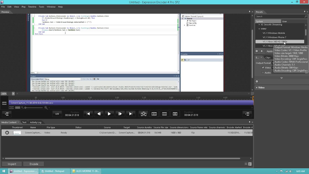 Tuto Microsoft Expression Encoder – RATQQ