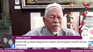 Bolehkah bawa selipar ketika Tawaf?