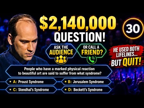 One Question Away From $2.14 Million! 💸 #BigMoney #TriviaChallenge #quizshow #milliondollarquestion 