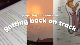 getting back on track 🌱 preparing for new semester, first week of sophomore year