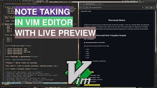 Note Taking in Vim and Live Preview