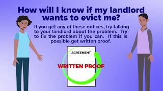 How will I know if my landlord wants to evict me?