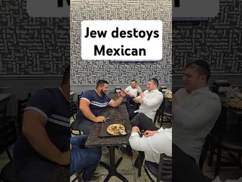 Jew Destroys Mexican In Arm Wrestle 