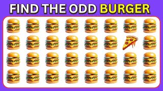 Find the ODD One Out - Junk Food Edition 🍔🍕🍩 27 Levels of Emoji Quiz - Easy, Medium, Hard
