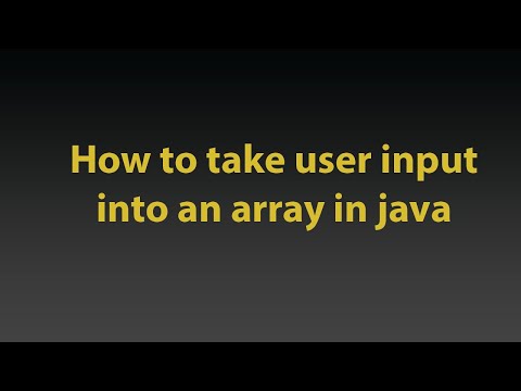 How to take user input to an array using a for loop in java