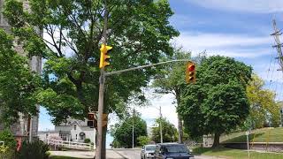 Incandescent Eagle Flatback 12-8-8 and pedestrian signals.