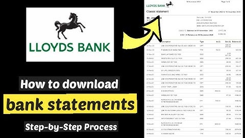 How to check/download Lloyds bank statements || check lloyds bank statement online