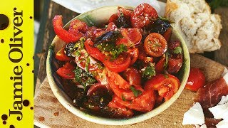 The best Tomato Salad and Chorizo by Jamie Oliver