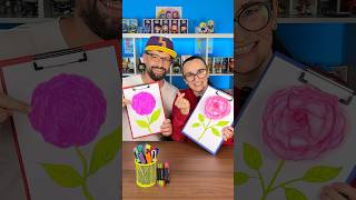How to Draw Flower without paints and markers🌹🎨🖍️