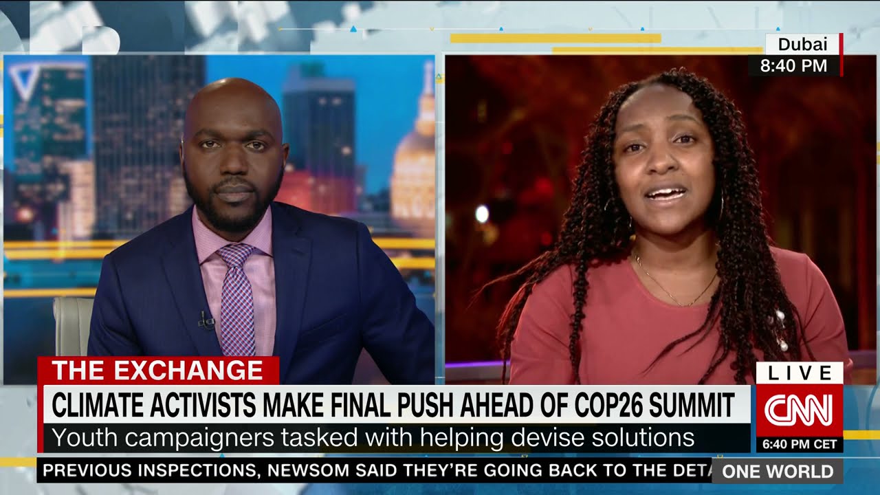Larry Madowo Interviews Elizabeth Wathuti on CNN One World Ahead of COP 26