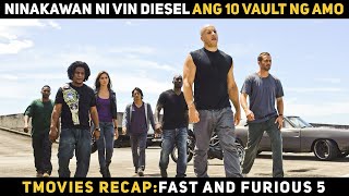 Ninakawan ni Vin Diesel ang 10 vault ng amo, Fast and Furious 5 | TMOVIES RECAP |Movie recap tagalog