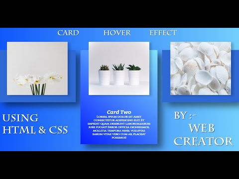 Card Hover Effect Using HTML & CSS | WebCreators