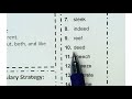Spelling Words Quiz - Unit One Week Three