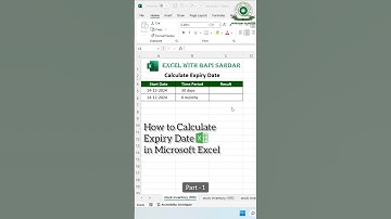 Calculate Expiry Date in Excel 🔥 || part -1 || Excel tutorial for beginners 💯 || #exceltricks