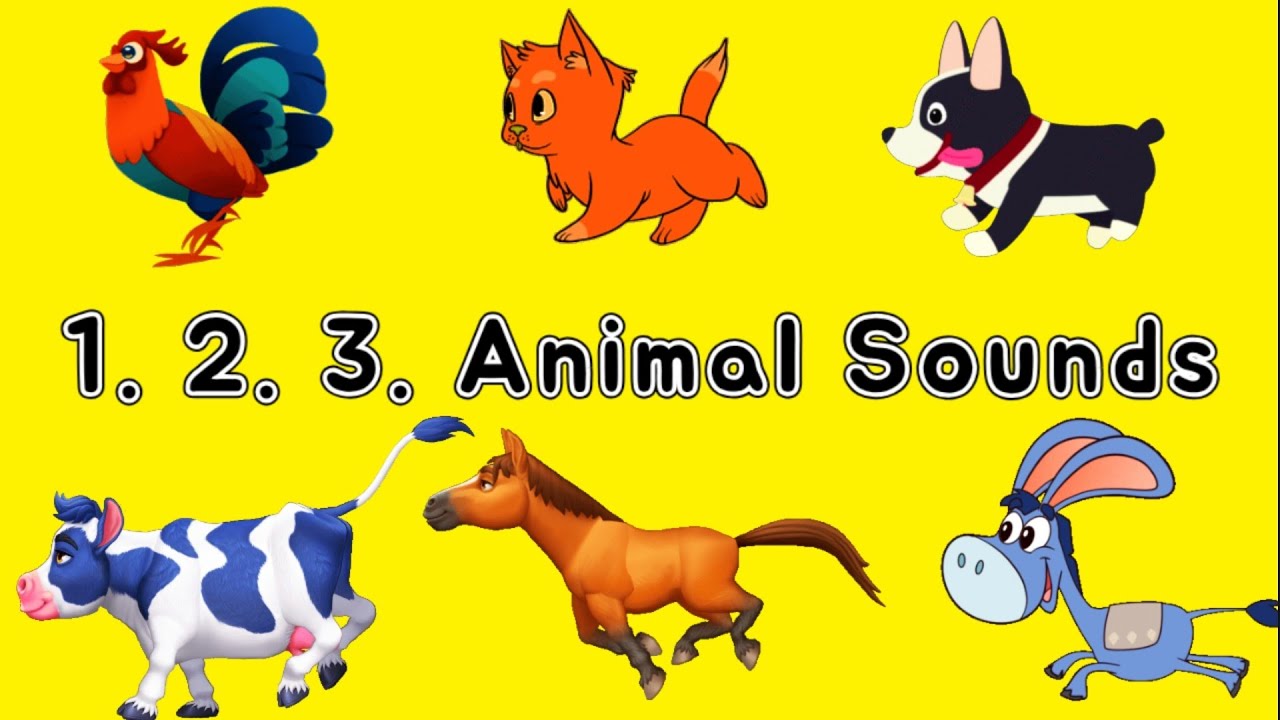 1 2 3 Animal Sounds | Learn Numbers With Animal Sounds | Fun