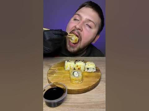 Перекус Мукбангера Чек Роллы 🍣 | #роллы #асмр #shorts - YouTube