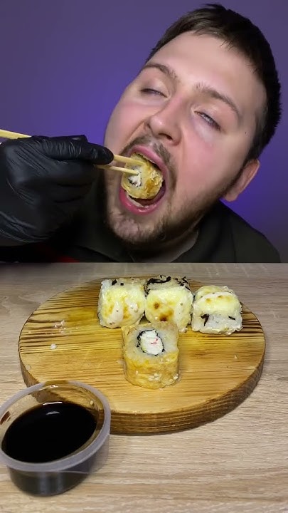 Перекус Мукбангера Чек Роллы 🍣 | #роллы #асмр #shorts - YouTube