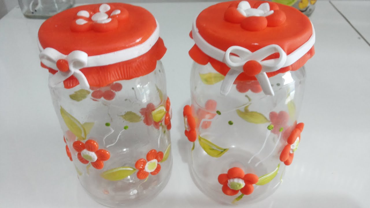 RECICLAGEM COM potes de maionese passo a passo YouTube Aparador Vintage Nordico ~ RECICLAGEM COM potes de maionese passo a passo YouTube