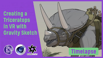 Creating a Triceratops Dino in VR with Gravity Sketch (Timelapse)