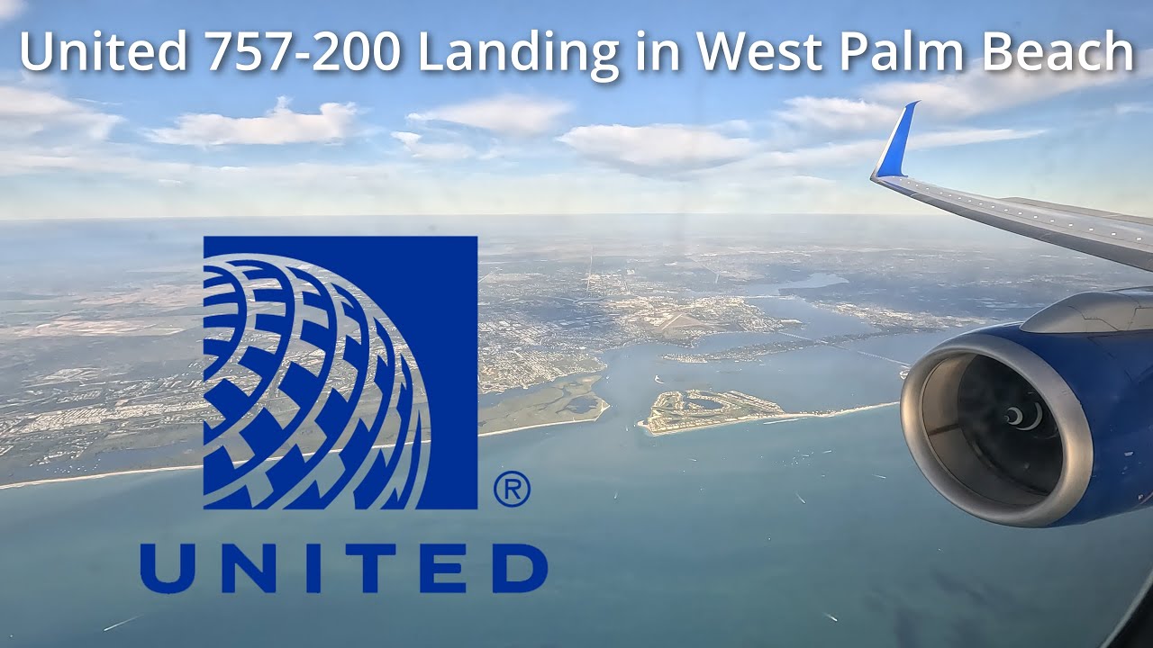 United 757-200 Landing in West Palm Beach (PBI)