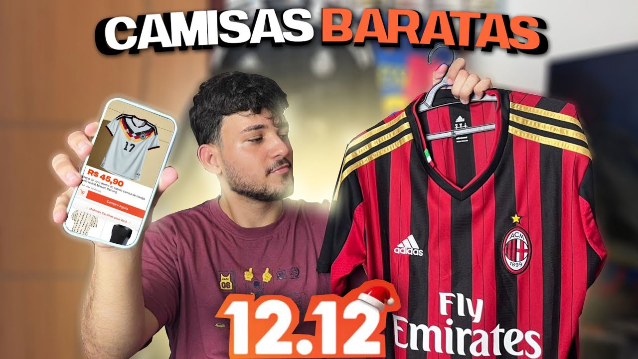 COMO COMPRAR CAMISA  DE  TIME BARATA NO 12.12 DA SHOPEE