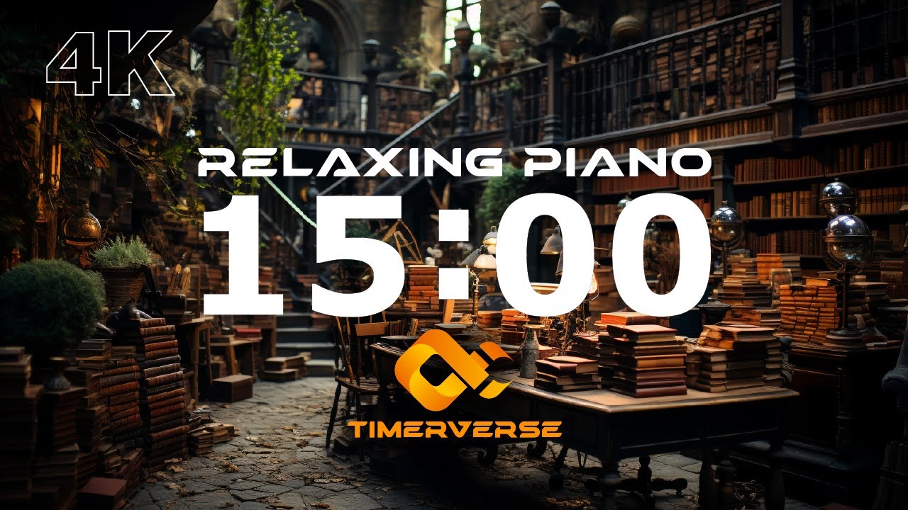 15 Minute Relaxing Piano Music Timer with Alarm ⏰ | 