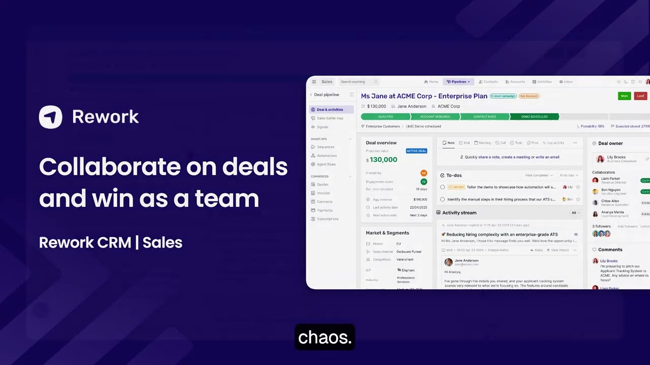 Rework Sales | Collaborate on deals and win as a team