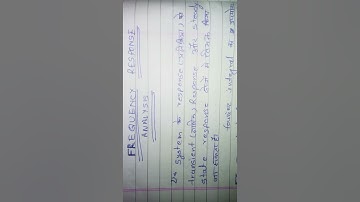 EE305 Frequency response analysis by Saurabh Sharma lecturer in Govt polytechnic College Ajmer