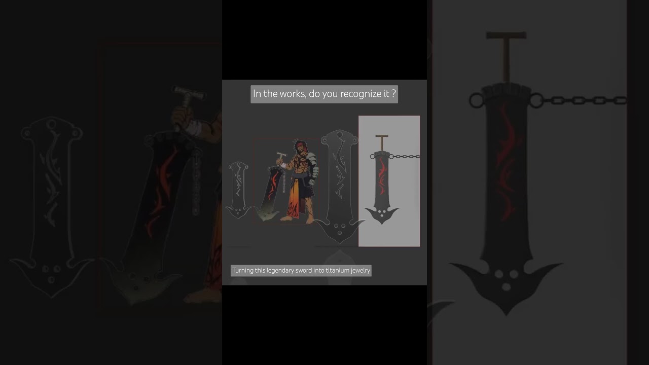 I turned Jecht's sword from FFX into titanium jewelry! 