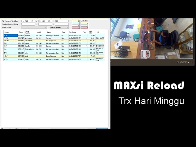 Streaming Transaksi Hari Minggu MAXsi Reload