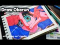 Draw with me// Okarun from Dandadan 👺 (Sketchbook session)