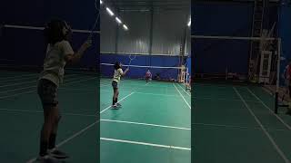 Badminton rally from match day #badminton #sports #shorts